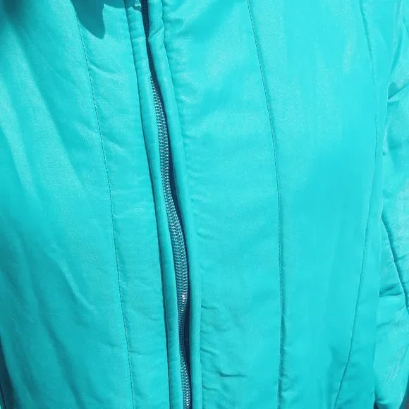 Teal vintage quilted jacket - Picture 5 of 7